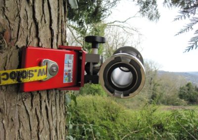 Red Soloclamp with Storz couplings on large tree 2