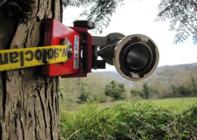 Red Soloclamp with Storz couplings on large tree 3