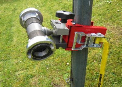 Red Soloclamp with Storz couplings on post 1