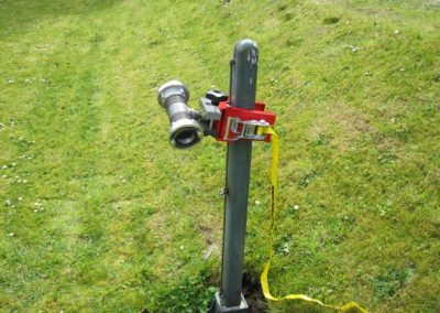 Red Soloclamp with Storz couplings on post 2